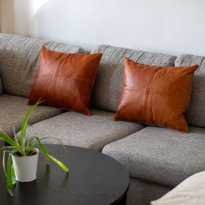 TAMO - Housse de coussin en cuir