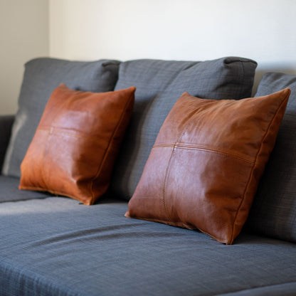 TAMO - Housse de coussin en cuir